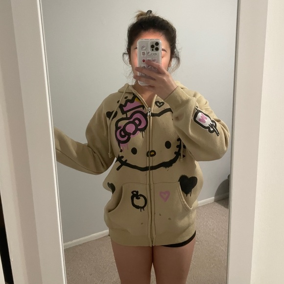 Hello Kitty x Forever 21 Jacket Zip Up Hoodie - Picture 5 of 7